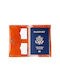 Case for Passport, Cards and Banknotes "Travel" in orange