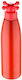 Benetton Metallic Water Bottle with Screw Cap Rainbow Red 750ml