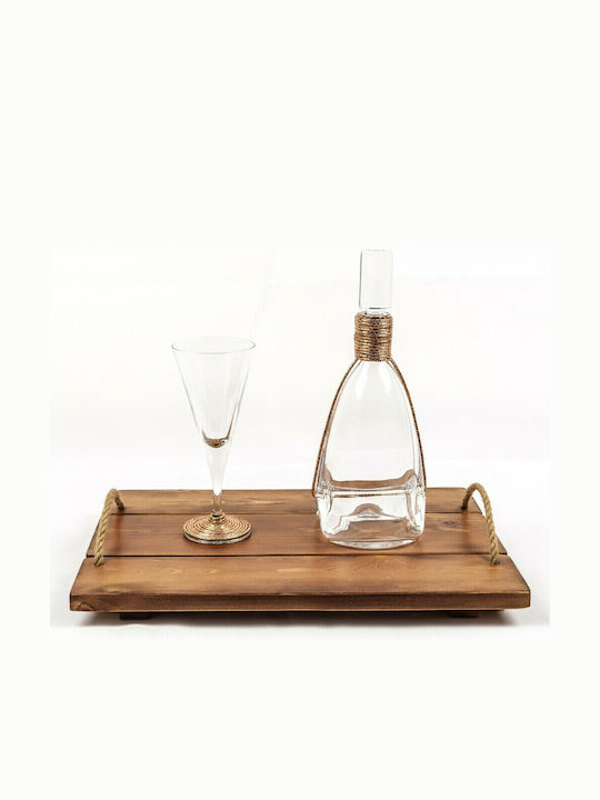 Best Man Set Made of Brown Wood 3 Pieces