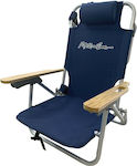 Maui & Sons Small Chair Beach Aluminium Blue 60x61x74.5cm