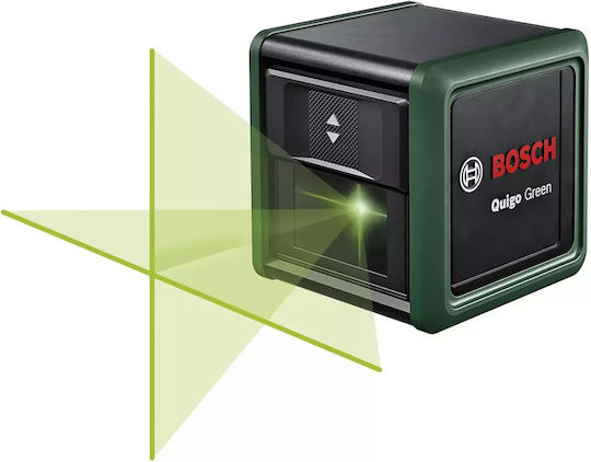 Bosch Quigo Αυτορυθμιζόμενο Γραμμικό Αλφάδι Laser Πράσινης Δέσμης 1.5V με Εύρος Εργασίας 12m