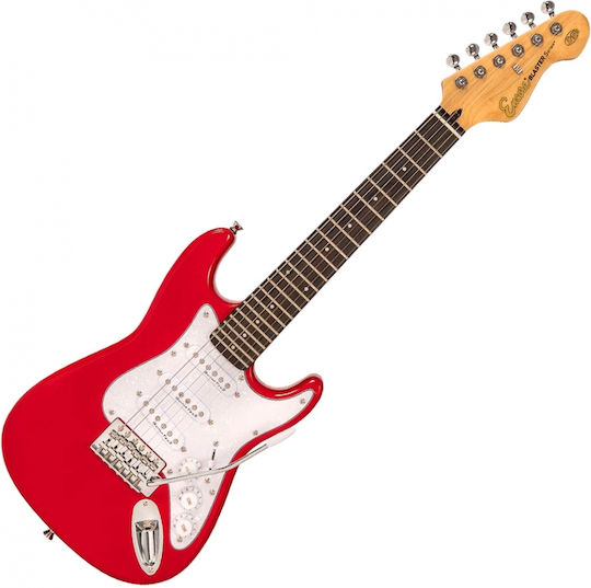 Encore E375RD Ηλεκτρική Κιθάρα ST Style με SSS Διάταξη Μαγνητών Mini Red