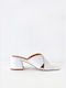 Arte Piedi June Chunky Heel Leather Mules White