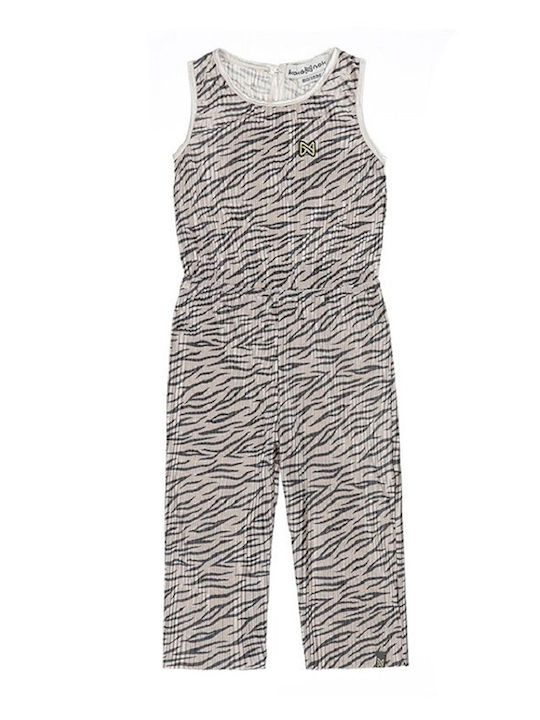 Koko Noko Girls Fabric Jumpsuit Gray