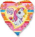 Balloon Foil Heart Multicolour Little Pony 46cm