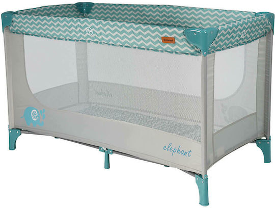 Bebe Stars Journey Elephant Playpen with Mattress Gray 125x65cm