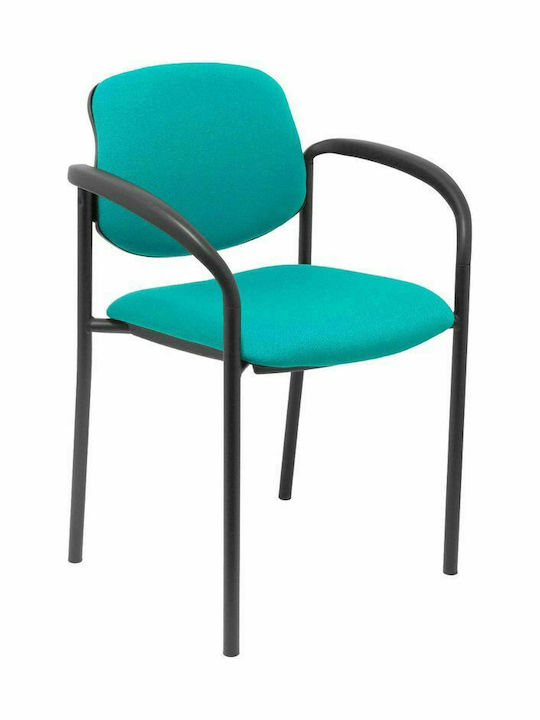 Visitor Chair with Arms Πράσινη 62x52x82cm