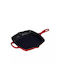 Le Creuset Cerise Grill made of Cast Iron Red-Black 26cm