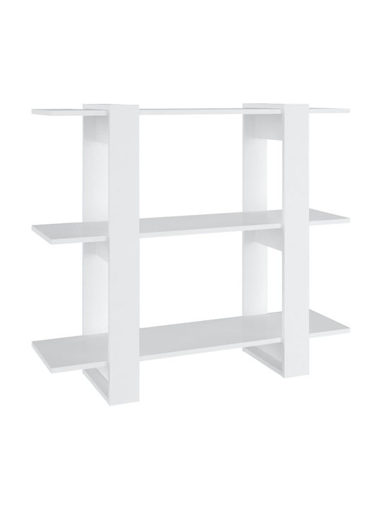 Bookcase White 87x30x100cm