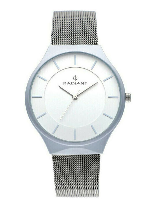 Radiant Ανδρικό Ρολόι 41mm Μπαταρίας με Ασημί Μ...