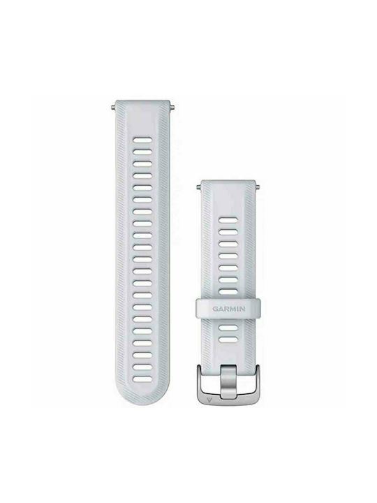 Garmin Λουράκι Σιλικόνης Whitestone with Silver (Forerunner 955)