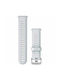 Garmin Λουράκι Σιλικόνης Whitestone with Silver (Forerunner 955)