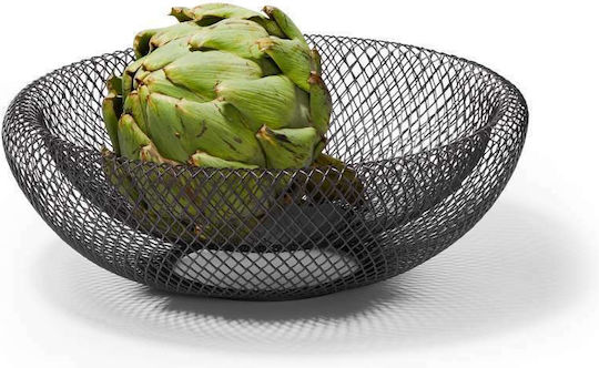 Philippi Fruit Bowl Metallic Black 19x19cm