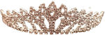 Νυφική Κορώνα- Τιάρα με κρύσταλλα ασημί ύψους 3,60cm με χτενάκι στήριξης