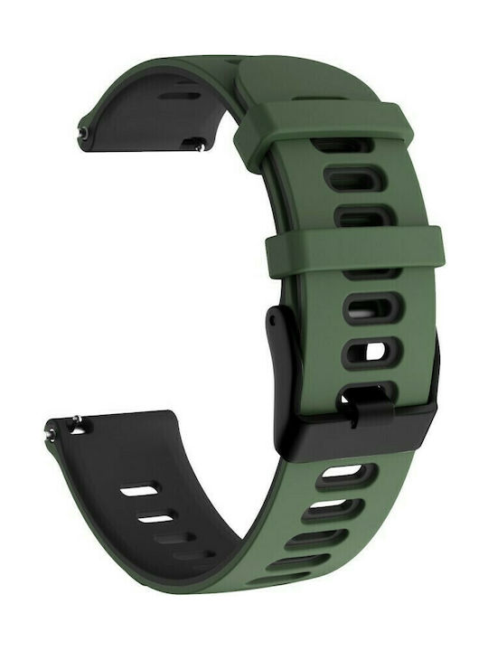 Dual-Color Λουράκι Σιλικόνης Army Green / Black (Mi Watch)