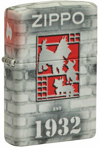 Zippo Design Founders Day Windproof Flame Lighter In Gray Colour