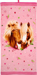 Die Spiegelburg Horse Friends Kinder-Strandtuch Rosa 150x75cm 17859