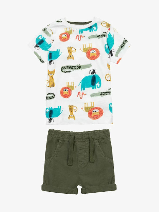 Minoti Kinder Set mit Shorts Sommer 2Stück Weiß