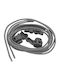 Shoelaces Elastic Gray 2pcs 100cm Elastic Shoelaces with Stop Dark Grey