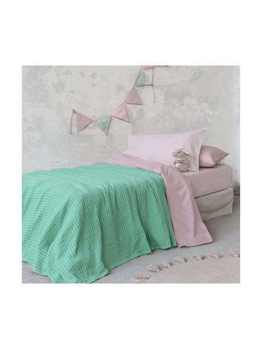 Nima Waffle Blanket Habit Green 160x240cm