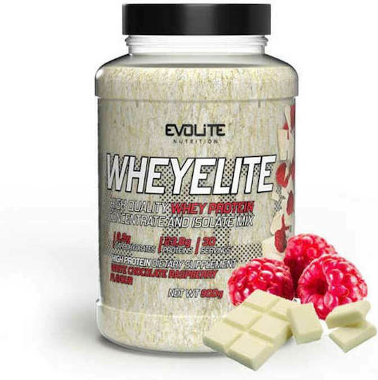 Evolite Whey Elite Протеин Суроватъчен с Вкус Raspberry White Chocolate 900гр