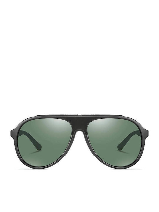 Moscow Mule Unisex Sunglasses with Black Plastic Frame and Green Polarized Lens MM/3308/1