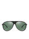 Moscow Mule Unisex Sunglasses with Black Plastic Frame and Green Polarized Lens MM/3308/1
