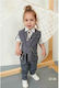 Bonito Baby Boys Baptism Suit with Vest 5pcs Gray