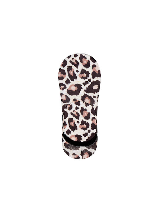 ESOTIQ animal print socks 39896BEZ CAFE