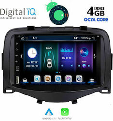 Digital IQ Car Audio System for Peugeot 108 Toyota Aygo Citroen C1 2014+ (Bluetooth/USB/AUX/WiFi/GPS/Apple-Carplay/CD) with Touch Screen 6.5"