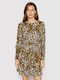 Guess Mini All Day Φόρεμα Μακρυμάνικο Leopard