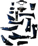 Σετ Πλαστικά Μοτοσυκλέτας για Honda Astrea Supra 100 Μπλε 16τμχ