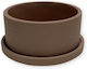 Viosarp Stone Flower Pot 17x7cm in Brown Color