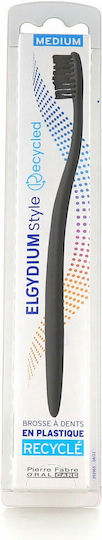 Elgydium Style Recycled Οδοντόβουρτσα Medium Μαύρο (Τυχαία Επιλογή)