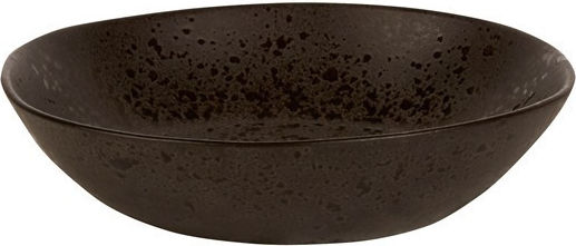 Stylepoint Vitrified Stoneware Plate Soup Ceramic Black with Diameter 22cm 6pcs