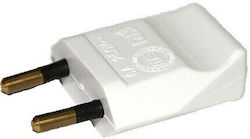 KAL Electronics Priză electrică Masculin Bipolar Alb