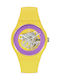 Swatch Unisex Ανδρικό Ρολόι 41mm Μπαταρίας με Κίτρινο Καουτσούκ Λουράκι