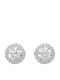 Swarovski Constella Stud Round Cut Σκουλαρίκια Καρφωτά από Ασήμι με Πέτρες