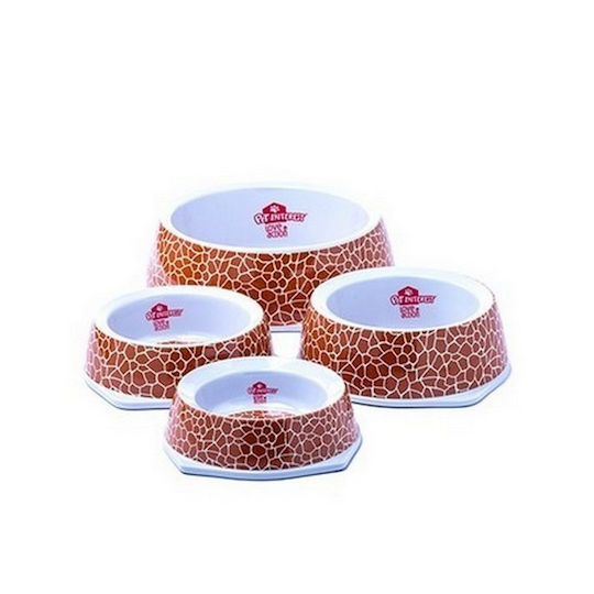 Pet Interest Plastic Food and Water Bowl for Dog and Cat 2 x 650ml 18.5x18.5x6.5cm