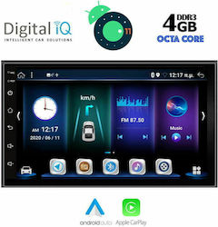 Digital IQ Car-Audiosystem 2DIN (Bluetooth/USB/AUX/WiFi/GPS/Apple-Carplay) mit Touchscreen 7"