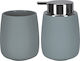Kleine Wolke Eclipse Set Accesorii Baie Ceramică Gri 2buc