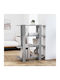 Grey Bookcase 100x30x123.5cm