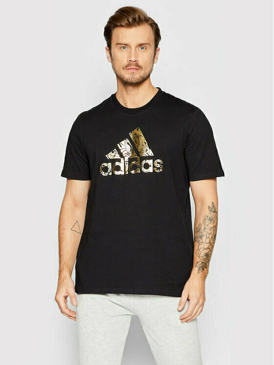 Adidas Liquid Foil Badge Of Sport T-shirt Bărbătesc cu Mânecă Scurtă Negru