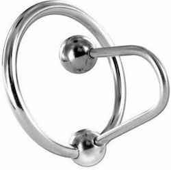 Dream Love Metal Hard Glands Ring With Plug Extensor în Culoare Gri