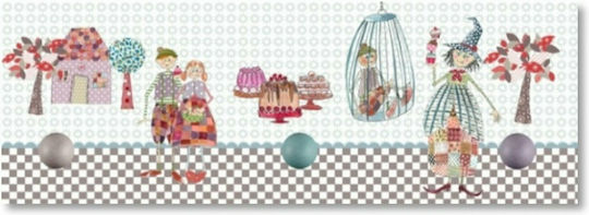 Colourbox Kids Wooden Kids Wall Hanger 50x5x17.5cm