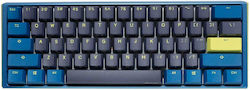 Ducky One 3 Mini Daybreak Gaming Mechanische Tastatur 60% mit Cherry MX Geräuschlos Rot Schaltern und RGB-Beleuchtung Blue/Grey