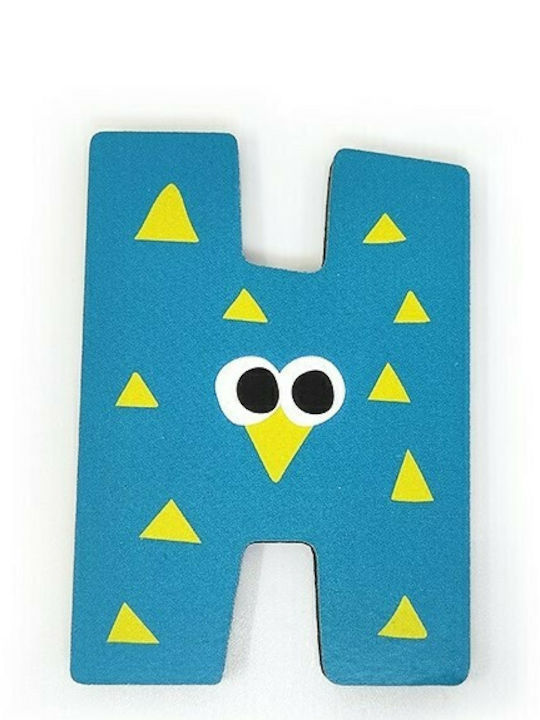 Svoora Decorative Letter Blue made of Wood Η 5x...