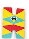 Svoora Decorative Letter Yellow made of Wood Η 5x0.6x7εκ.