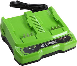 Greenworks Werkzeugbatterieladegerät 24V G24X2UC4