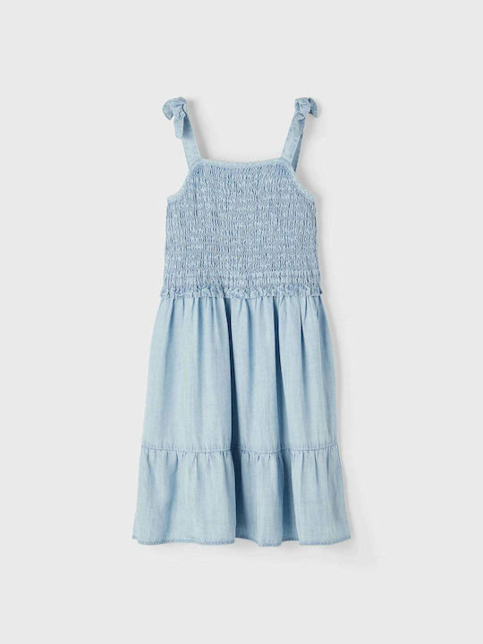 Name It Παιδικό Φόρεμα Τζιν Αμάνικο Γαλάζιο